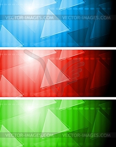 Bright tech banners - vector EPS clipart