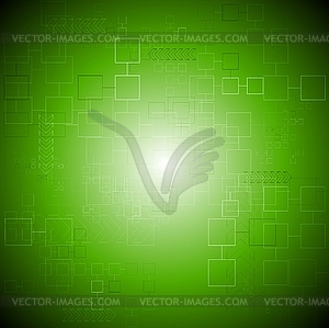 Технический зеленый фон - рисунок в векторе