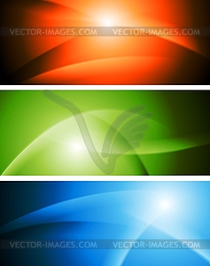 Colourful wavy banners - vector clip art