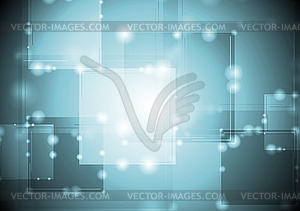 Blue shiny tech background - vector clipart