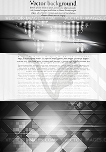 Dark tech business design - vector clipart