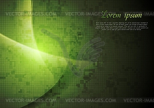 Dark green wavy backdrop - vector clip art