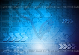 Abstract technology background with arrows - vector EPS clipart