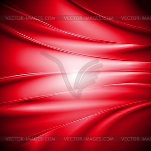 Abstract waves red background - vector image