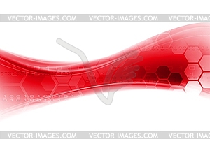 Wavy technology design - vector image