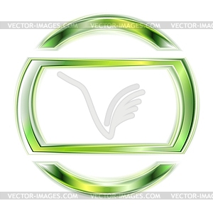 Glowing green shape - vector clipart