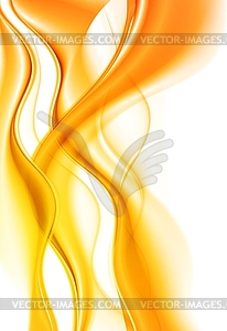 Yellow smooth waves - royalty-free vector image