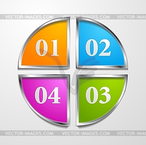 Multicolored tech design template - vector image