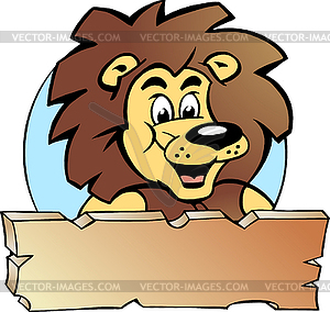 Hand-drawn an Proud Lion King - Logo Design - vector image