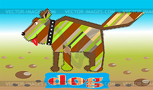 Color dog - vector clipart