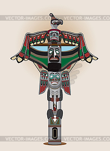 American Indian column - vector clipart