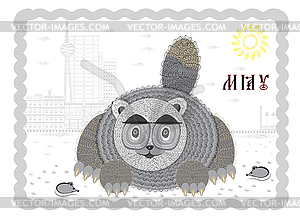 Huge cat - vector image