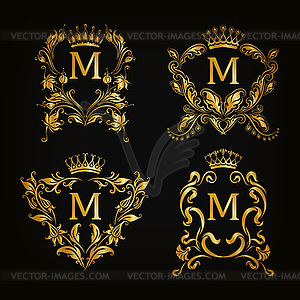 Monogram Logos Set - vector clipart