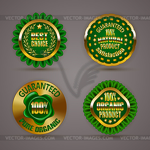 Golden badges - vector clip art