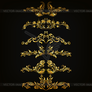 Set of damask ornaments - vector clip art