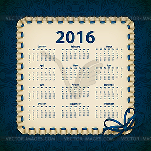 Elegant template of calendar - vector image