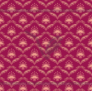 Damask seamless floral pattern - vector clipart