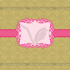 Template frame design for greeting card  - vector clipart