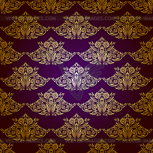 Damask seamless floral pattern - vector image