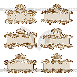 Set of ornate frames - vector image