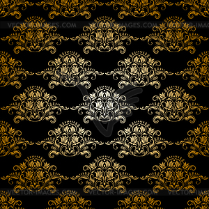 Damask seamless floral pattern - vector clipart