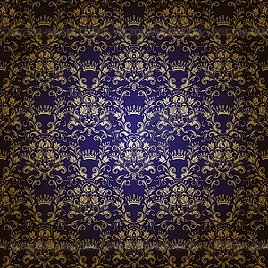 Damask seamless floral pattern - vector clipart
