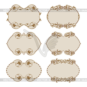 Set of ornate frames - vector clipart