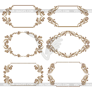 Set of ornate frames - vector clipart