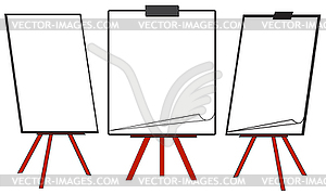 Three clean flipcharts - vector clipart / vector image