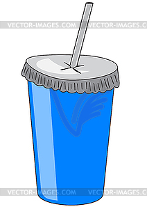 Чашка для картонных напитков - клипарт в векторном формате