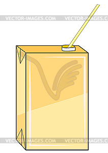 Box with juice - vector clipart