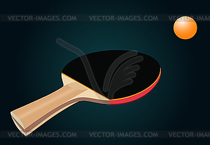 Ракетка для настольного тенниса - векторное изображение