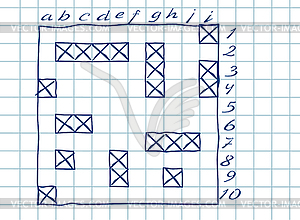Battleship game - stock vector clipart