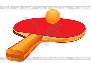 Racket for table tennis - vector clip art