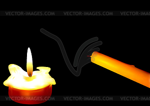 2 Candles - vector image
