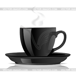 Black coffee cup - vector clipart