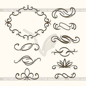 Vintage design elements - vector clipart