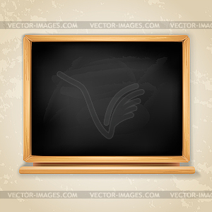 Blackboard on grey - vector image