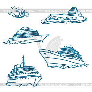 Yacht symbols - vector clip art