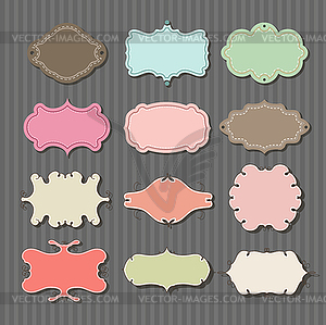 Set of vintage frames - vector image