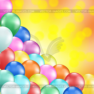 Colorful balloons holiday background - vector clip art