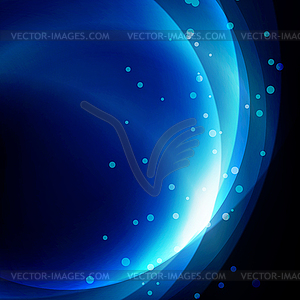 Abstract wavy blue background - vector image