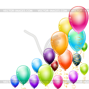 Colorful balloons as design elements - vector clipart