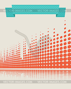 Musical retro background with equalizer lines - vector clipart