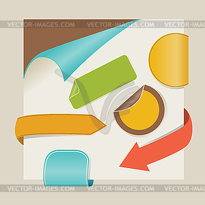 New items with retro colors - vector image