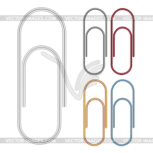 Paper clips - vector EPS clipart