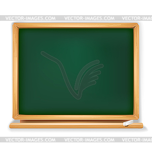 School board with piece of chalk - vector clipart