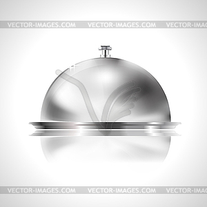 Tray as restaurant icon - vector clip art