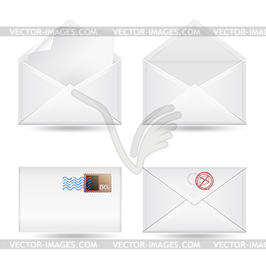 Набор конвертов - векторный графический клипарт