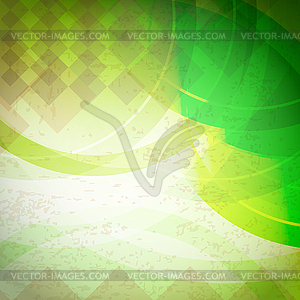 Retro abstract green background - vector clip art